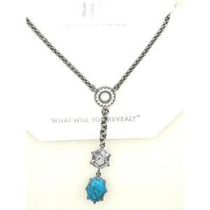 Bomb Party Turquoise Magnesite Lariat This Chain Means Business necklace